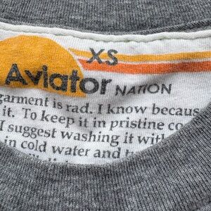 Aviator Nation Heather Gray Tee Women's XS Hardly worn